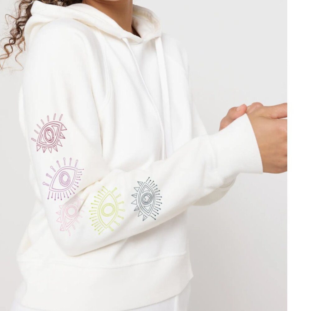 Spiritual Gangster Harper Crop Hoodie - White